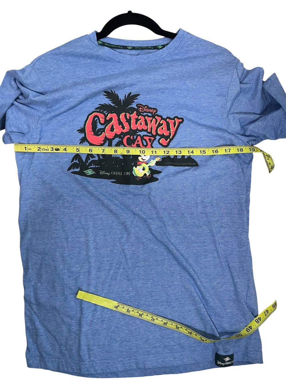 Disney Cruise Line Castaway Cay Blue Heather T Shirt Size Medium Mickey - Picture 6 of 7